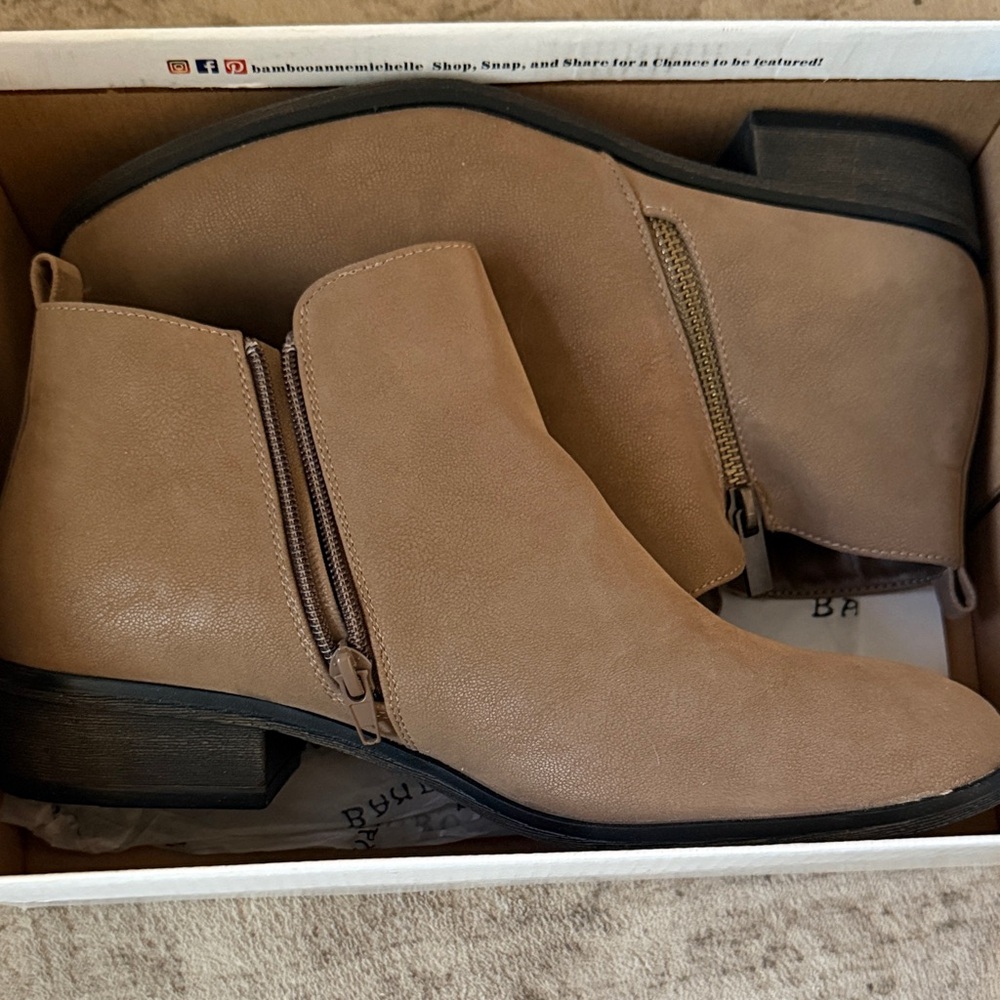 BAMBOO Classic Tan Ankle Booties
